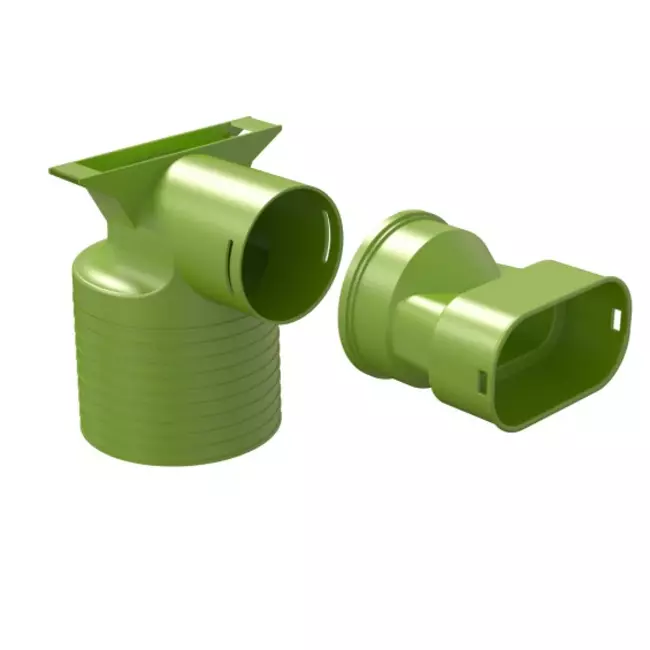 Ubbink Air Excellent 35SC ventieladapter 125 1x90°