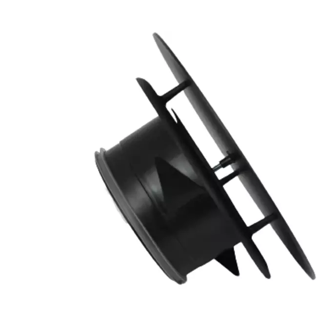 Imaginair RLV ventiel groot Ø 125 mm  - montageveren + ring - zwart