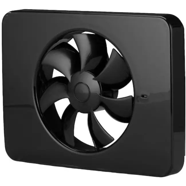 Vmc salle de bain Vent-Axia Lo-Carbon iQ de design plat NOIR Ø 100 - 125 mm