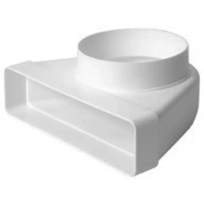 Rechthoekige kunststof verticale 90° bocht Ø150mm - 220x90mm KLD29-150