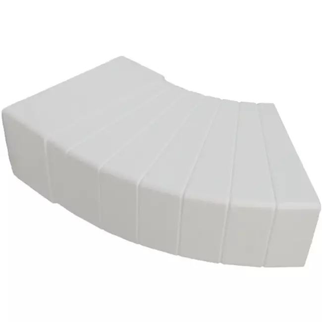 Coude horizontal rectangulaire en plastique à 15-60° 110 x 55 - KLH15-60