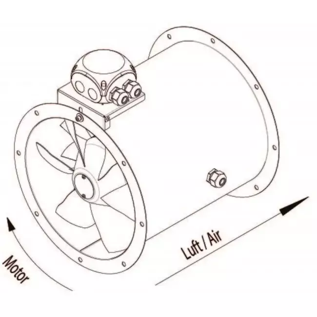 Axiaal 315mm kanaalventilator - AL 315 D2 01