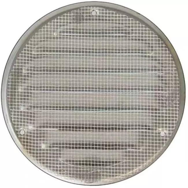 Metalen ventilatierooster rond Ø125 mm aluminium - MR125Al