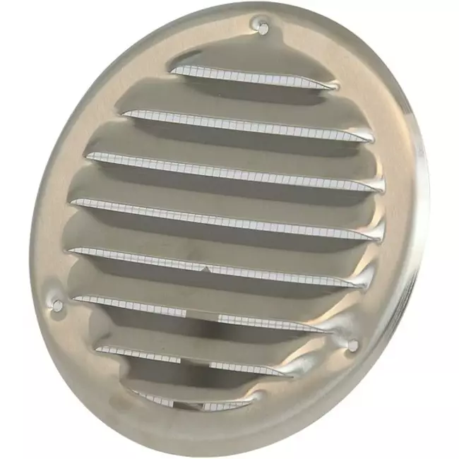 Metalen ventilatierooster rond Ø125 mm aluminium - MR125Al