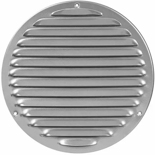 Grille de ventilation métal ronde Ø 200 mm gris - MR200P - RAL9006