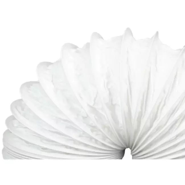 PVC 125 mm flexibele witte slang - 6 m