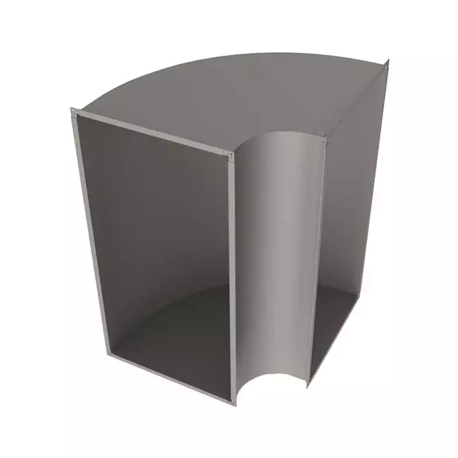 Bocht 90 graden verticaal 200 mm x 150 mm