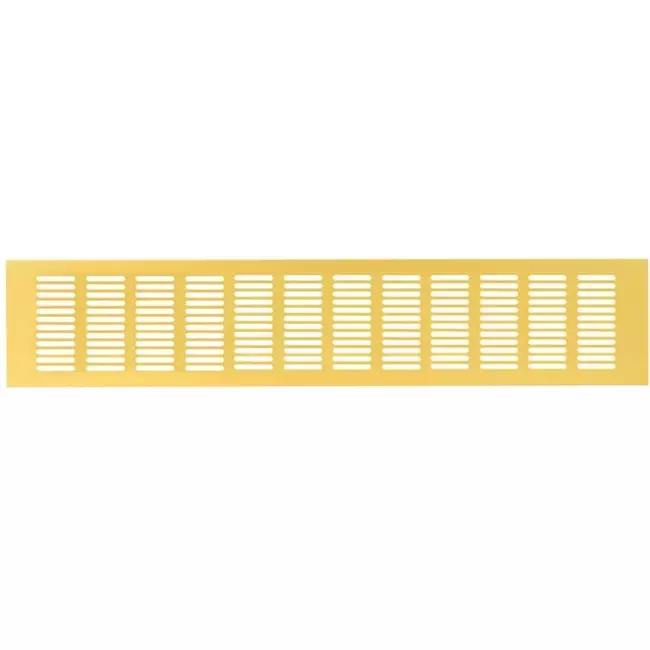 Grille de ventilation plinthe aluminium - or L = 500 mm x H = 100 mm - RA1050G
