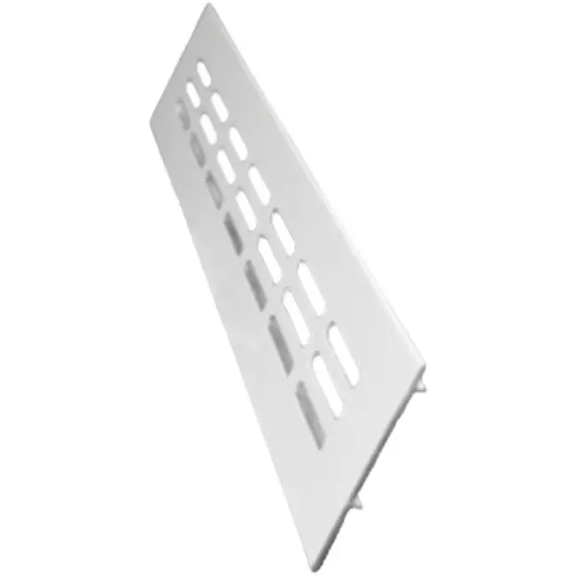Grille de ventilation plinthe aluminium - blanc L = 300 mm x H = 40 mm - RA430