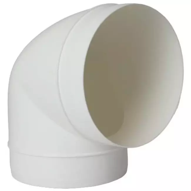 Ronde kunststof 90 ° bocht diameter: 125 mm AL125-90