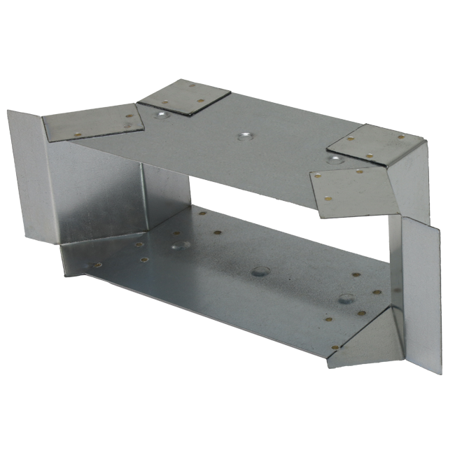 Raccordement latéral 220x80 mm pour tuyau d'évacuation des fumées