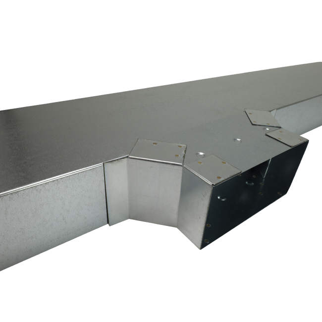 Raccordement latéral 220x80 mm pour tuyau d'évacuation des fumées