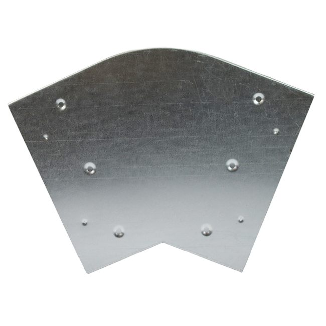Coude 45 degrés 220x80 mm horizontal pour gaine