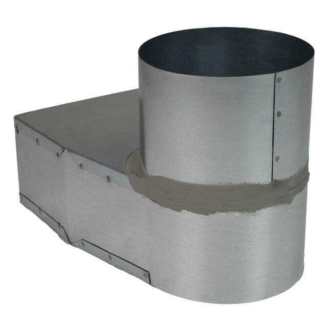 Angle d'ardoise 220x80 mm au diamètre 125 mm pour gaine