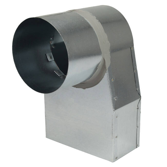 Angle d'ardoise 220x80 mm au diamètre 125 mm pour gaine