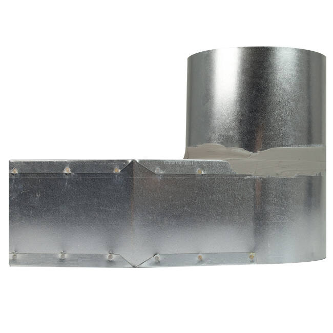 Angle d'ardoise 220x80 mm au diamètre 125 mm pour gaine