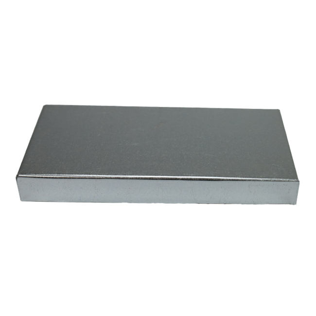 Couvercle 300x80 pour gaine plate galvanisée