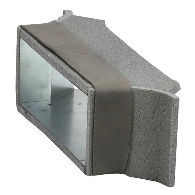 Thermoduct zijaansluiting 170mm x 80mm voor rechthoekig instortkanaal