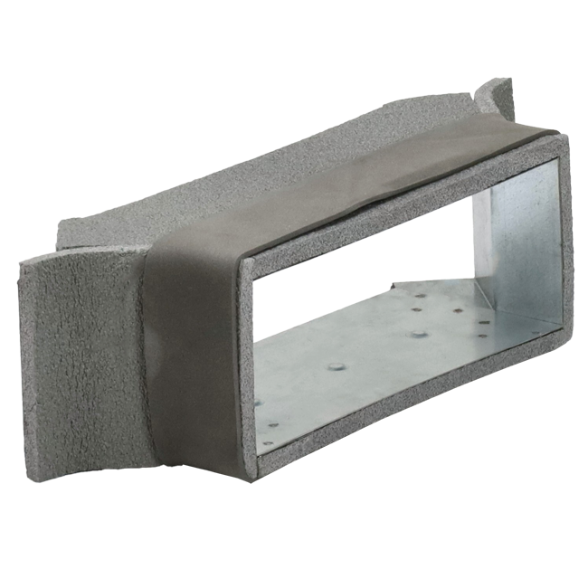 Thermoduct zijaansluiting 170mm x 80mm voor rechthoekig instortkanaal