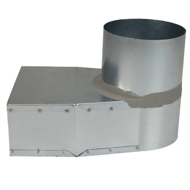 Angle d'ardoise 220x80 mm au diamètre 150 mm pour gaine