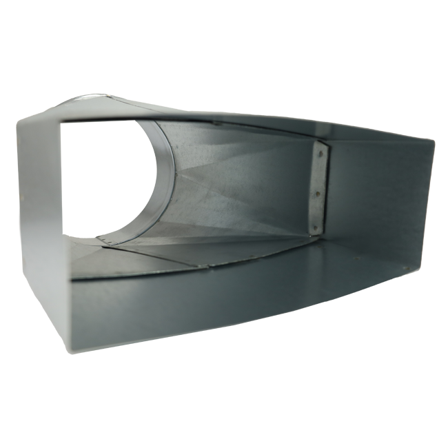 Adaptateur 220x80 mm au diamètre 150 mm pour gaine