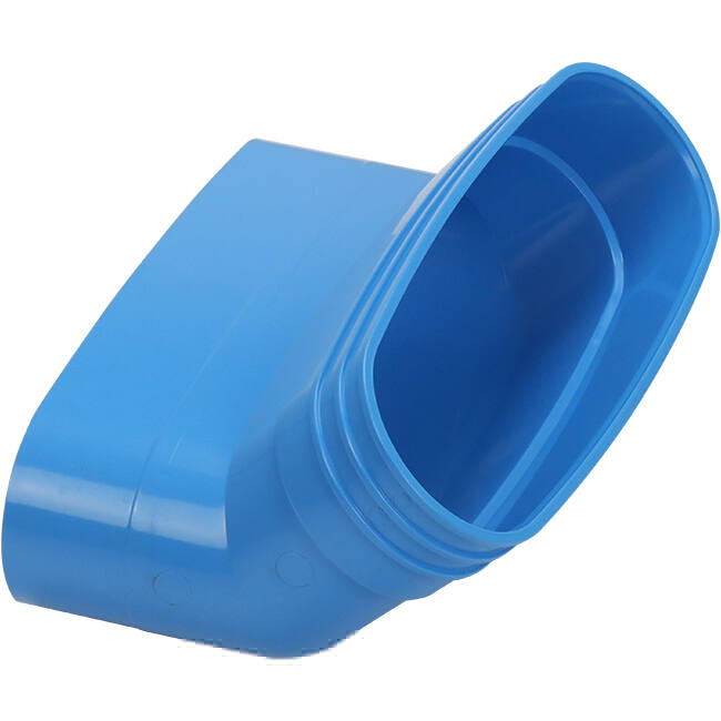 Wavin Ventiza bocht 45 graden PVC ovaal 235x80 mm verticaal M/S