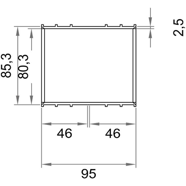 Wavin Ventiza overschuifmof PVC ovaal 235x80 mm M/M