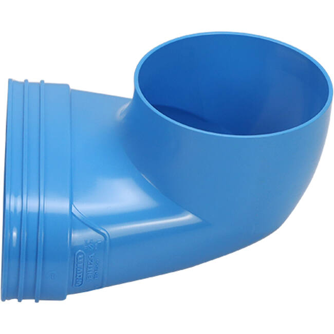 Wavin Ventiza Élément terminal 90 degrés PVC ovale 235x80x100 mm par diamètre 160 mm M/M