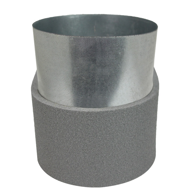 Thermoduct lepe hoekstuk 170mm x 80mm naar Ø 150mm