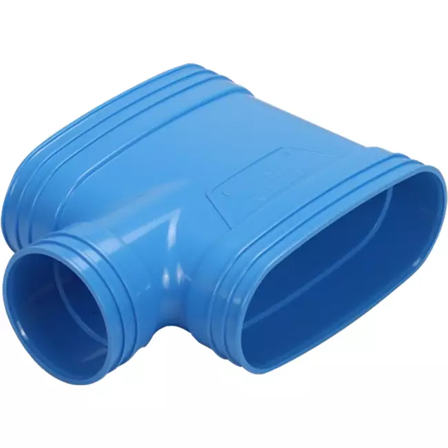 Wavin Ventiza T-stuk PVC ovaal 195x80 mm M/M/M