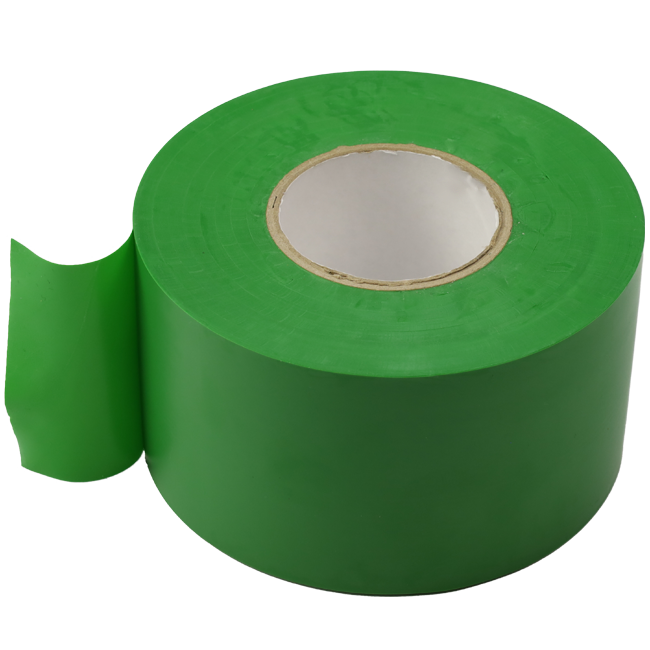 Ruban PVC vert 50 mm de large - rouleau 33 m