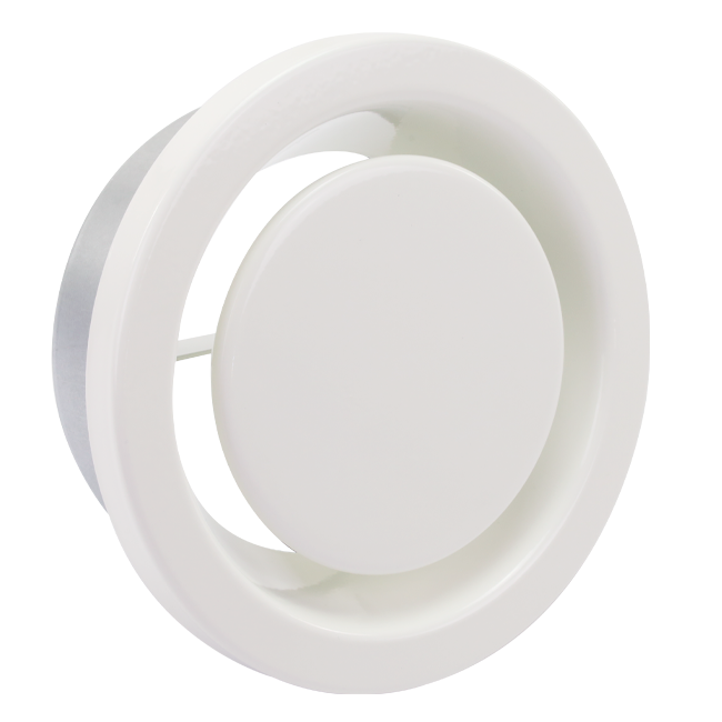 Ventilatie afvoer ventiel 160mm met metaal klemveren - EAV-C160 RAL9010