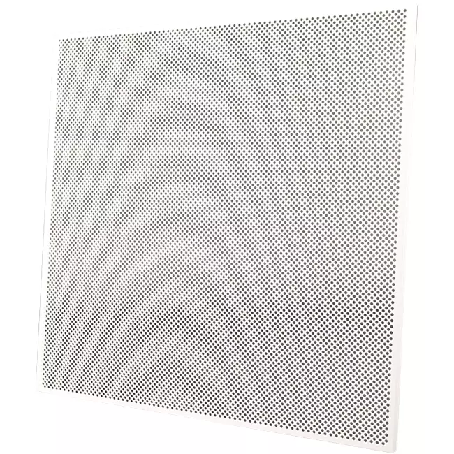Geperforeerde plafondplaat 600 x 600 mm voor inleg in systeemplafonds - RAL9016