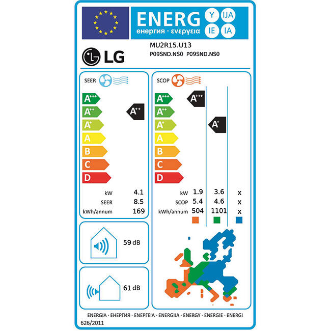 LG Climatiseur multi split MU2R15-0909P R32 2x2.5 kW set