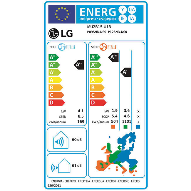 Climatiseur LG DUO Complete Multisplit MU2R15-0912P R32 1x2.5 kW + 1x3.5 kW