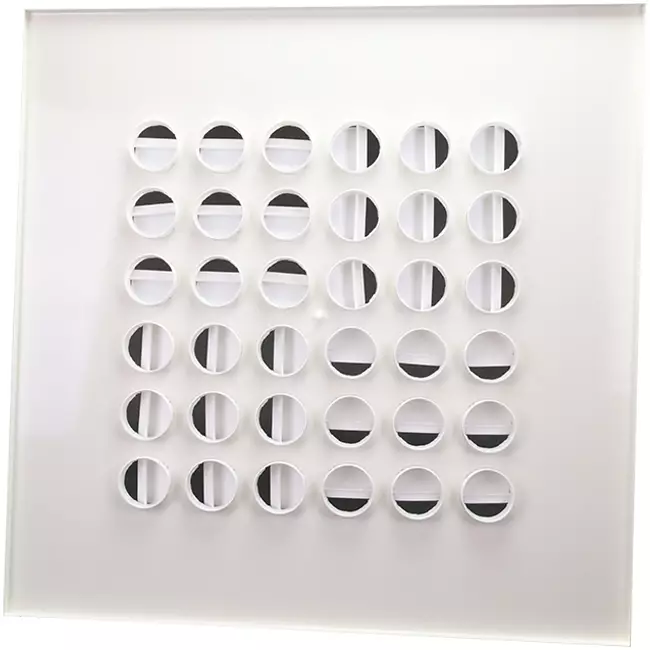 Multinozzle plafondrooster 596x596mm - MN48 RAL9010