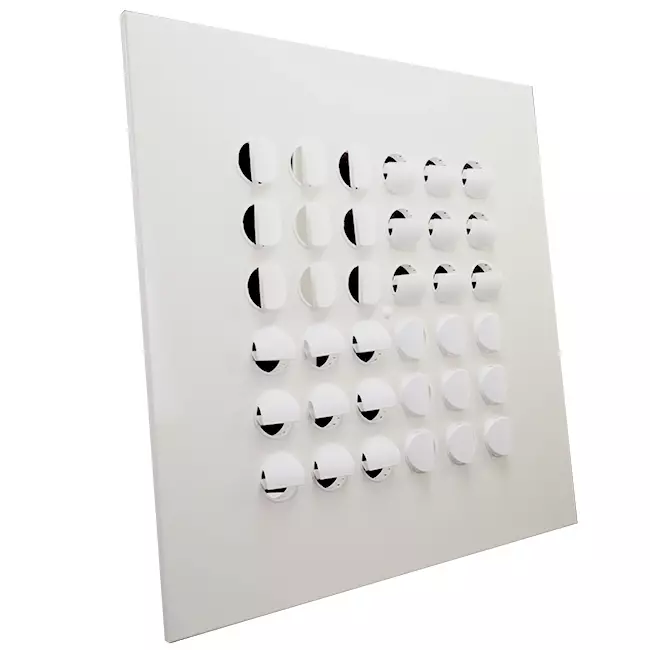 Multinozzle plafondrooster 596x596mm - MN48 RAL9010