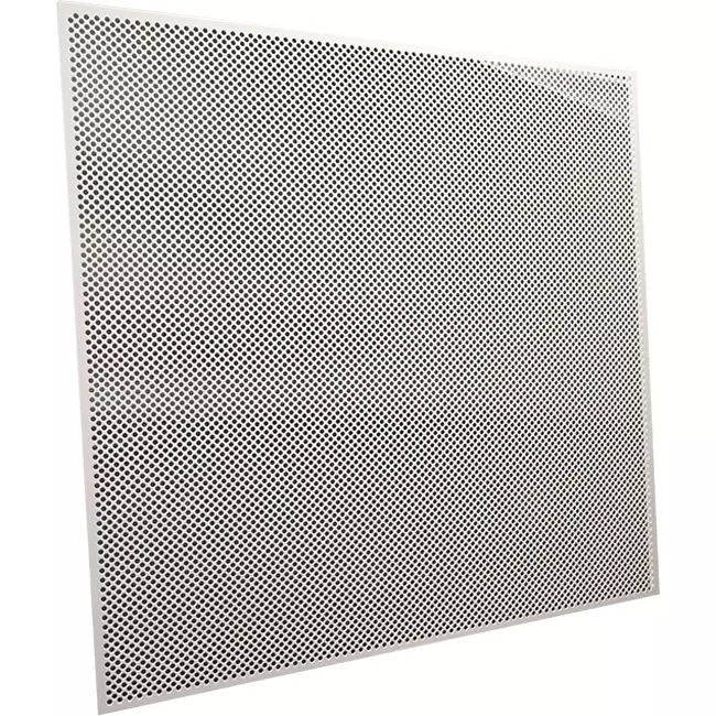 Geperforeerde plafondplaat 600 x 600 mm voor inleg in systeemplafonds - RAL9016