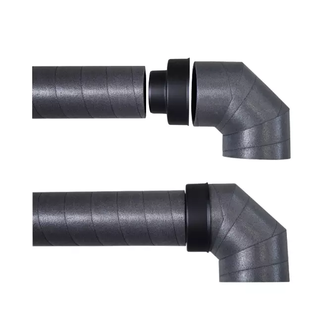 Ubbink Aerfoam 45 graden bocht 125 mm