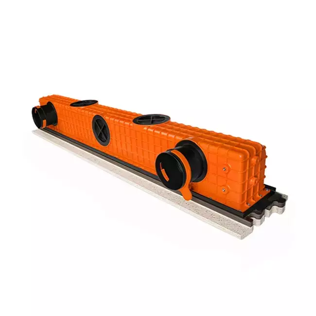 Ergovent instucbaar frameloos lijnrooster 1050 mm met aansluitdiameter 90 mm - modulair - 1 sleuf