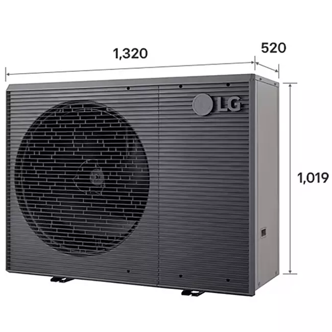 LG Therma-V Monobloc S warmtepomp R32 3 fase 16,0 kW