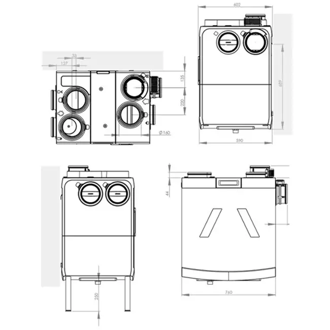 Orcon HRC-300 EcoMax DN150 - 300 m³/h
