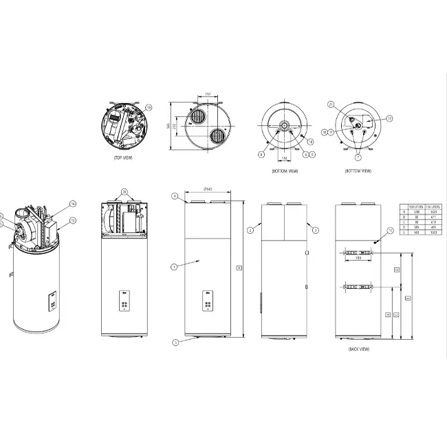 LG Therma-V warmtepompboiler 150L 230V - WH15ES