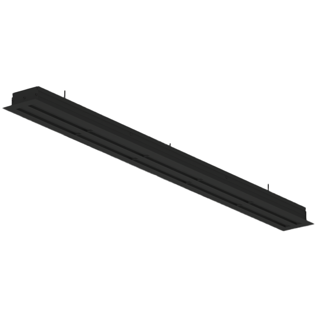 Diffuseur de ligne aluminium avec 3 lames orientables - 2000 mm - RAL 9005