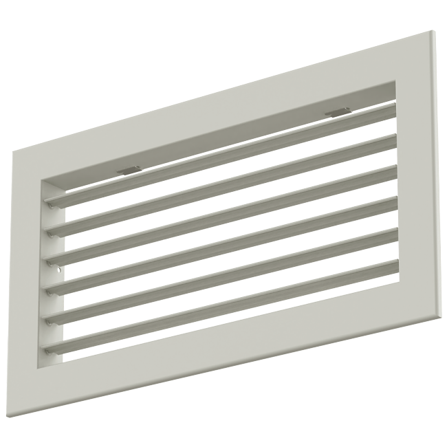 Wandrooster aluminium enkel instelbaar – met klemveren – 800x200 mm – RAL 9010