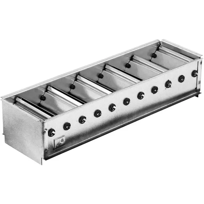 Wandrooster aluminium enkel instelbaar met regelklep – met klemveren – 300x150 mm – RAL 9016