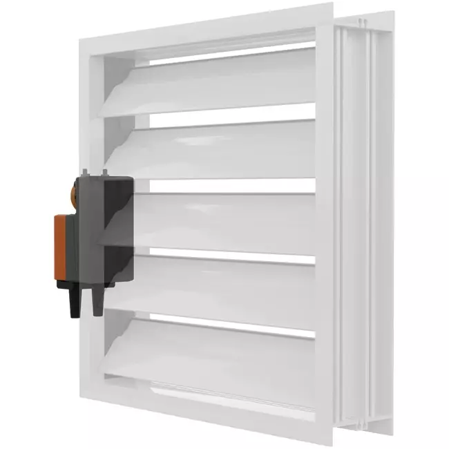 Maxivent demper met actuator voor M4512 horizontaal rechts - DAR