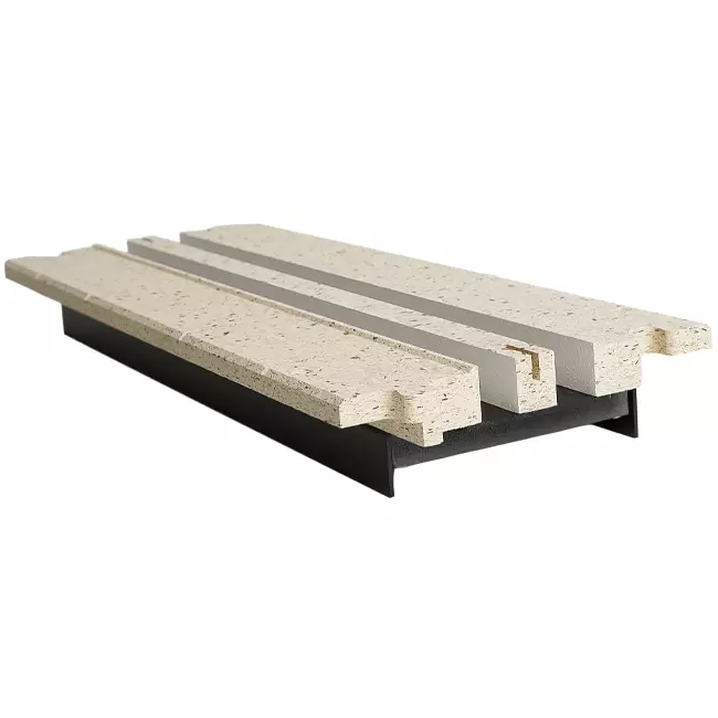 Profilé intermédiaire Ergovent pour grille modulaire enfichable 500 mm - 2 fentes
