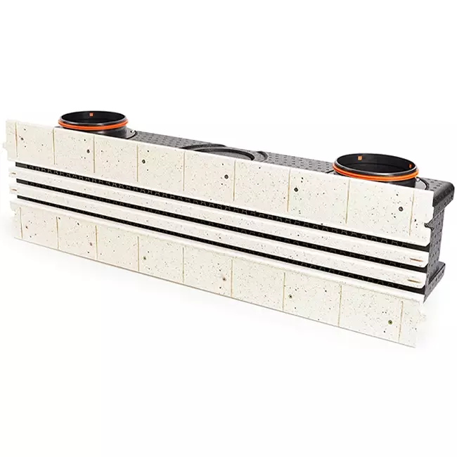 Ergovent instucbaar frameloos lijnrooster 1000 mm met aansluitdiameter 160 mm - airconditioning - 3 sleuven