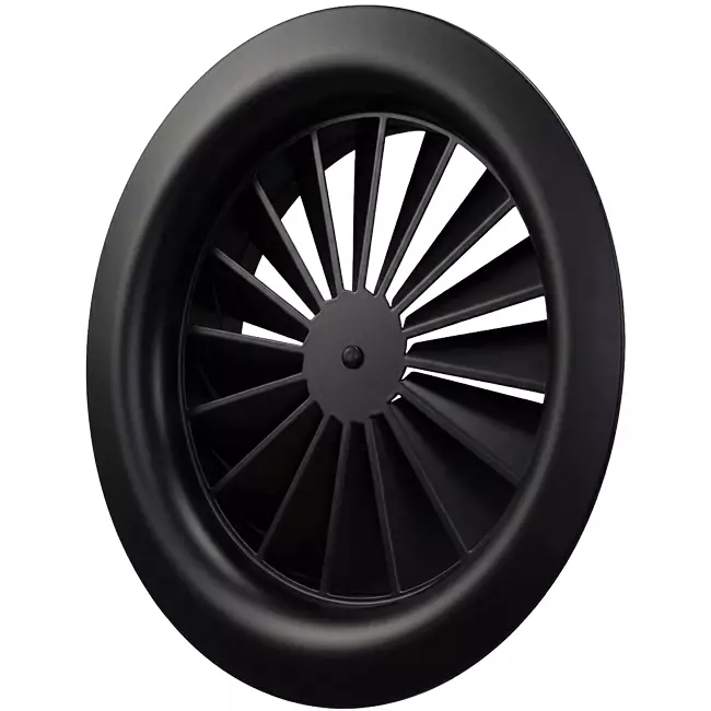 Wervelrooster rond 315mm centrale schroef - SWR 315 RAL 9005 30% glans